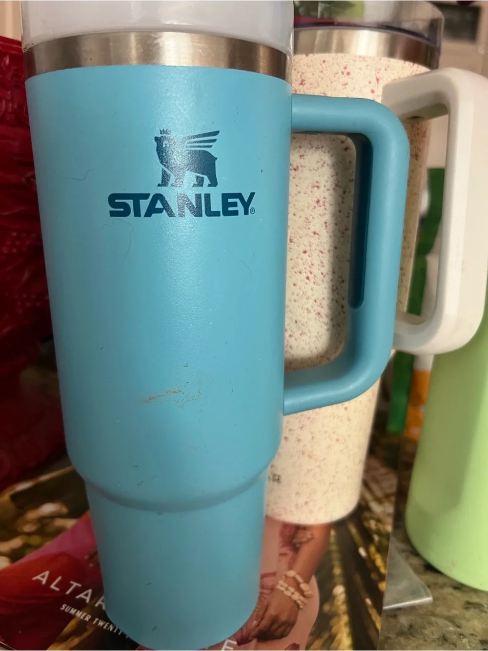 Stanley Aqua Blue Insulated Travel Mug with Handle - Picture 1 of 1
